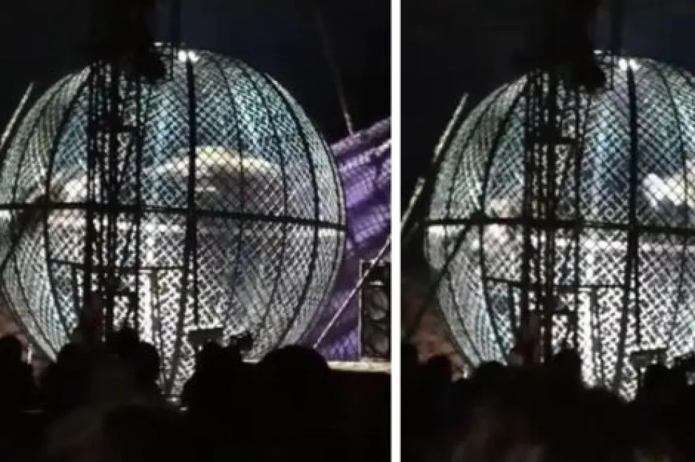 Impactante video: padre e hijo chocaron en el “Globo de la Muerte”