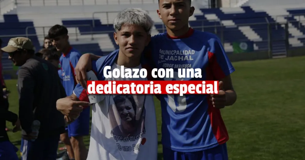 Video: emotivo festejo de gol de un adolescente jachallero que perdió a su papá