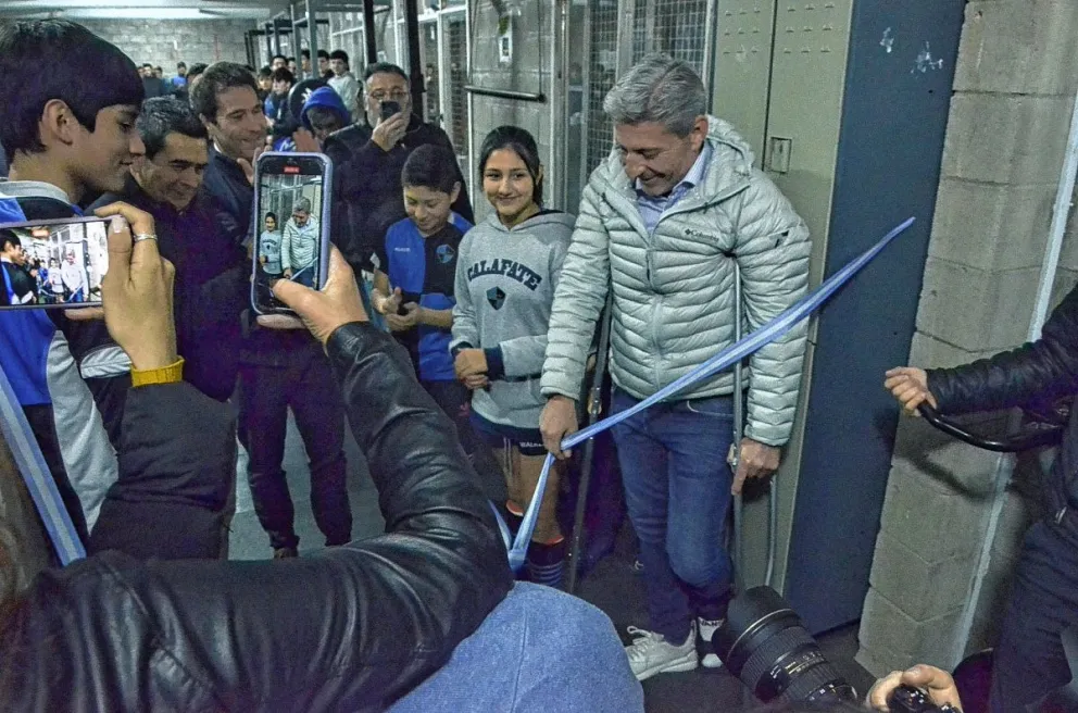 Arcioni y Luque inauguraron un nuevo gimnasio en Calafate Rugby Club