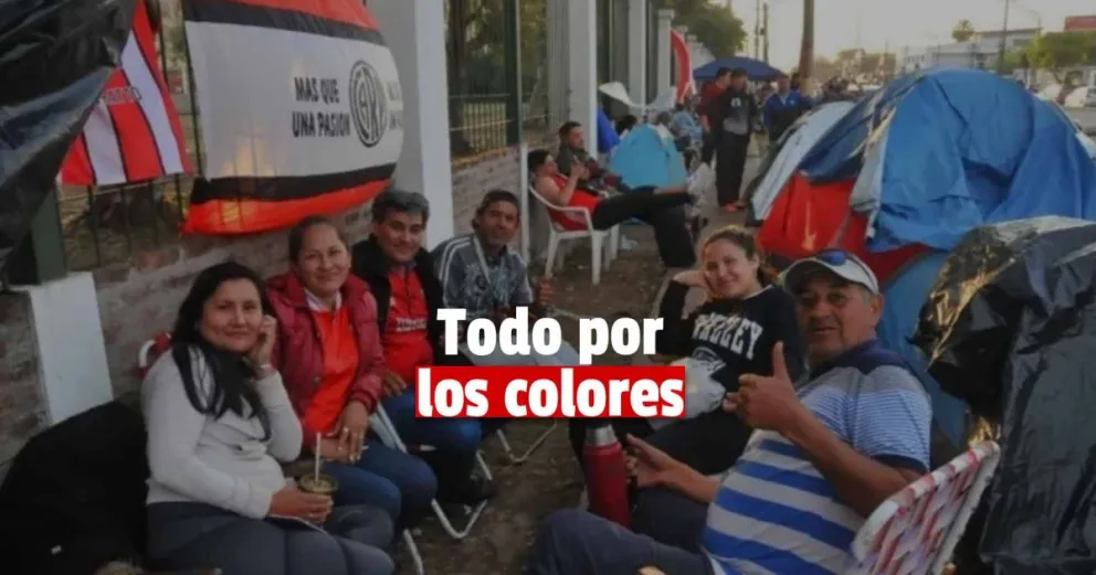 El acampe de los hinchas de River en Chaco