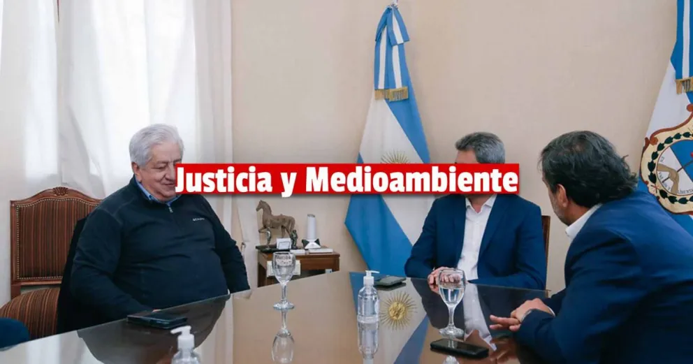 Uñac se reunió con el titular de la Unión de Empleados de la Justicia de la Nación, Julio Piumato