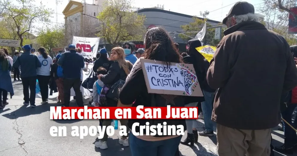 En San Juan distintas agrupaciones marcharon en apoyo a Cristina Fernández