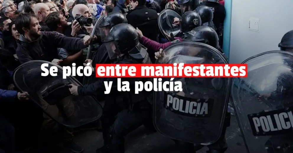 Incidentes entre los manifestantes kirchneristas y la Policía en Buenos Aires
