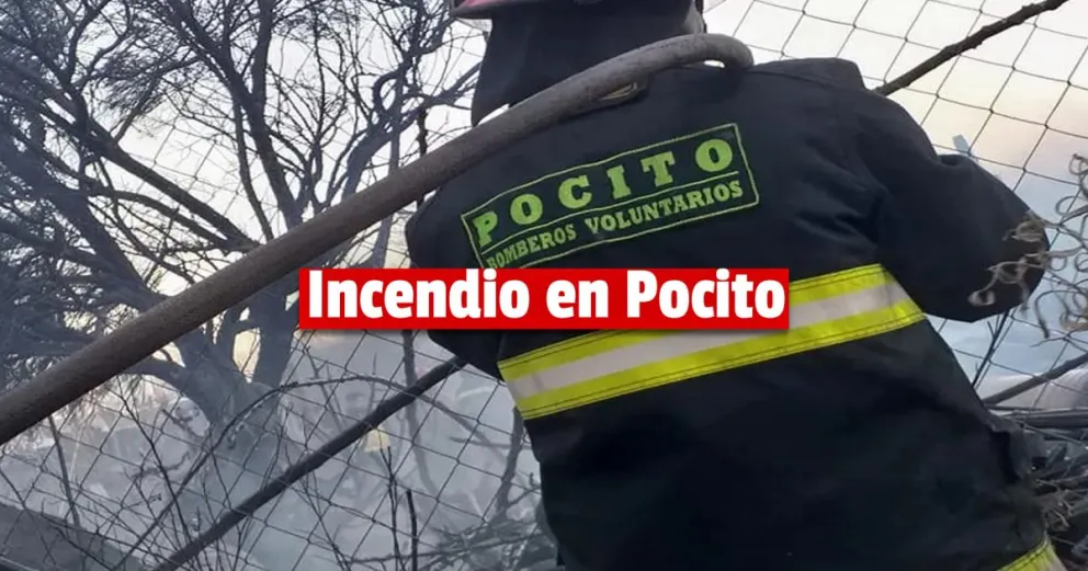 Vecinos de Pocito asustados por el incendio en un corral 