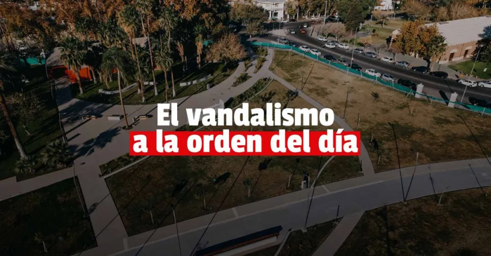 Atraparon a un hombre mientras cometía vandalismo en el Parque Belgrano