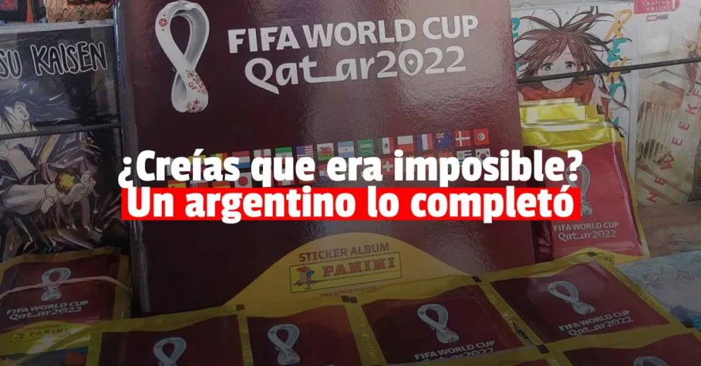 Un joven se convirtió en el primer argentino en llenar el álbum del Mundial