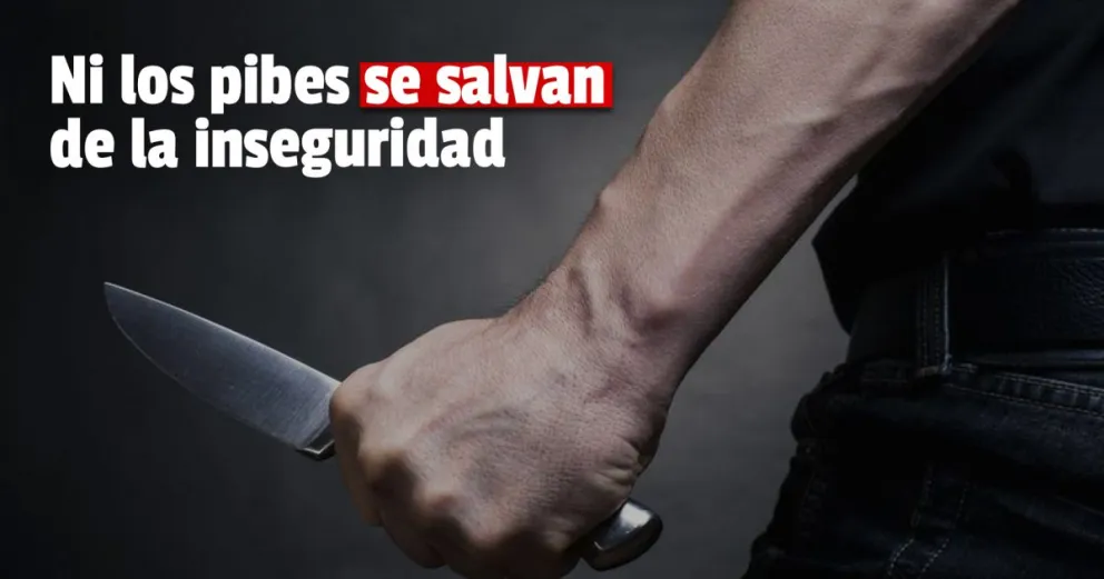Delincuentes amenazaron a un menor con un cuchillo de carnicero para robarle 