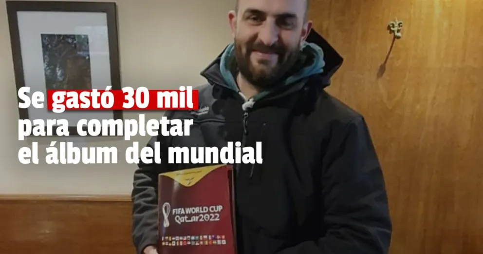 Un sanjuanino completó el álbum del mundial y se gastó una importante suma de dinero 