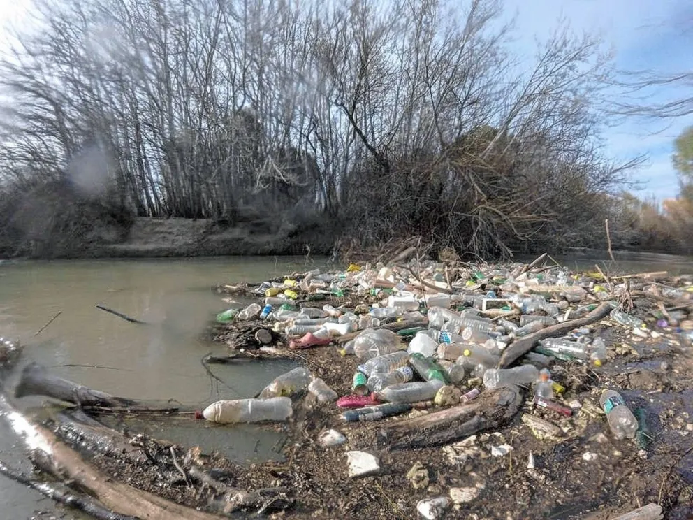 Limpiaron casi 300 kilos de residuos en un atasco del Río Chubut
