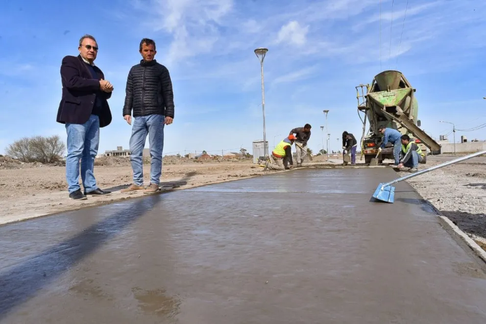 Se construyen las bicisendas en Viedma