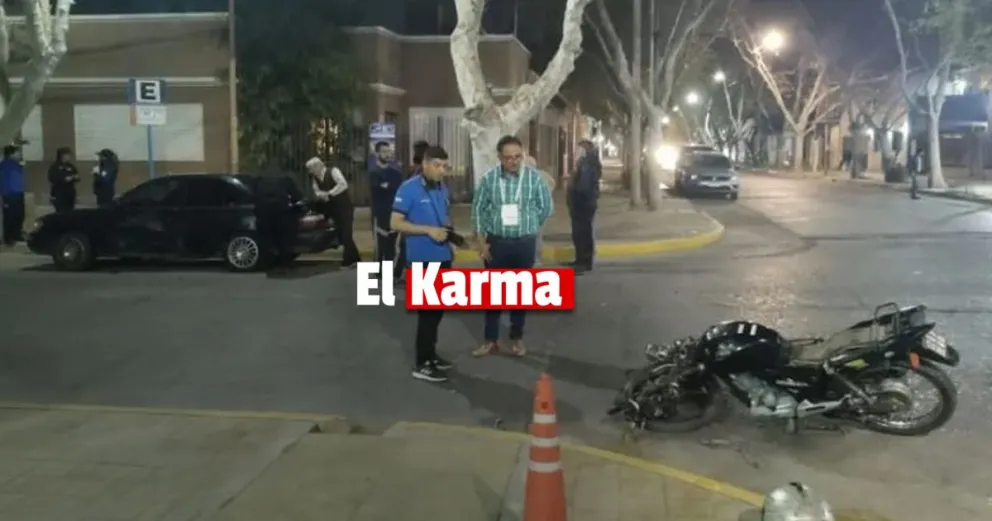Un motochorro escapaba tras arrebato, chocó y fue atrapado por la gente