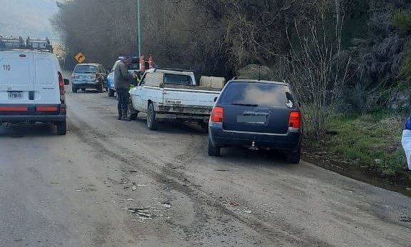 Choque múltiple en la Ruta 40 a metros de la caminera