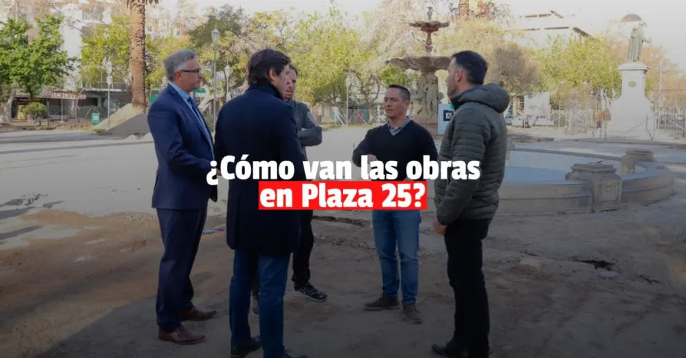 Supervisaron la obra de restauración de Plaza 25 de Mayo