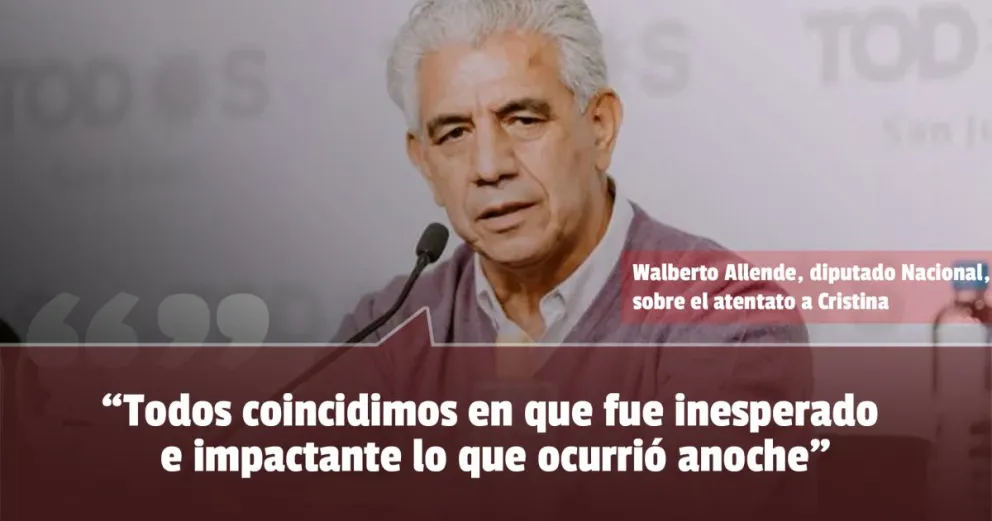 Walberto Allende dijo que fue impactante e inesperado el atentado contra la vicepresidenta