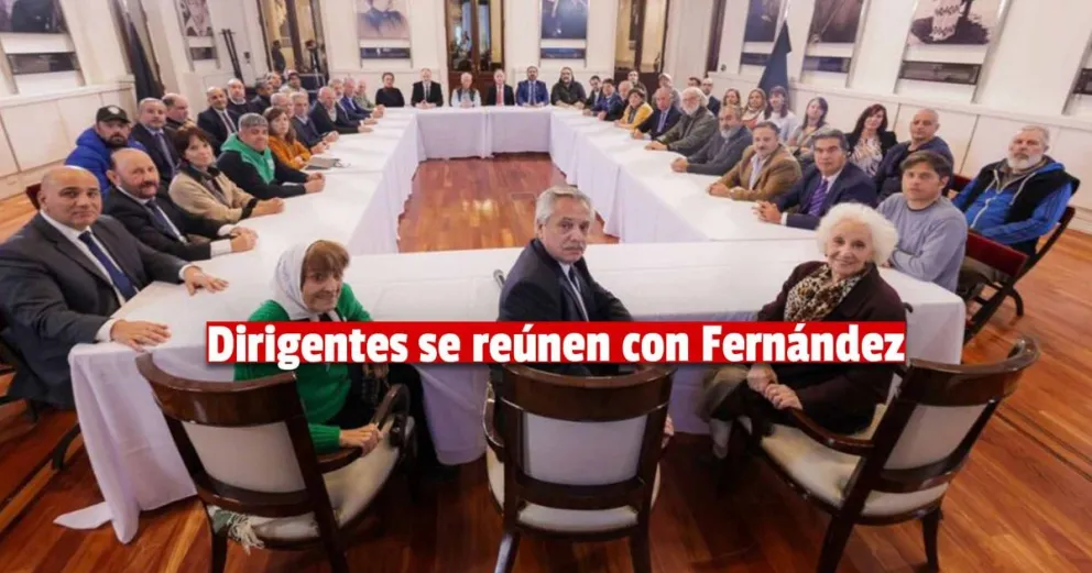 Alberto Fernández se reunió con dirigentes sindicales, sociales y de DD.HH. tras el ataque a Cristina Kirchner