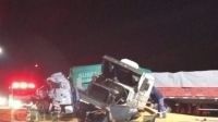 Terrible accidente: camiones chocaron de frente sobre la ruta