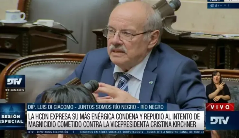VIDEO: El diputado Di Giacomo lo cruzó durísimo a Milei en la sesión por el atentado contra CFK