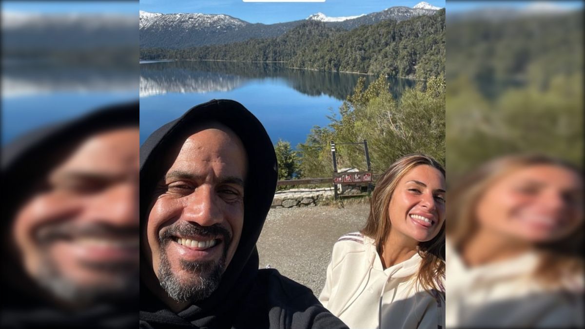 Juan Sebastián Verón y su novia enamorados y disfrutando del sur neuquino