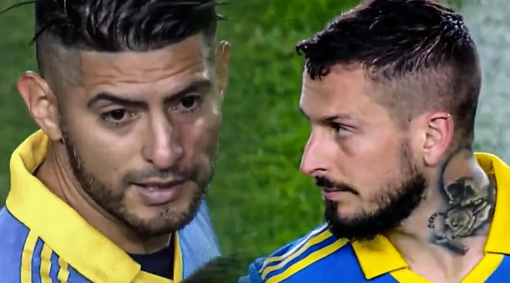 Video: la reacción de Benedetto y Zambrano tras cruzarse luego del triunfo de Boca ante Colón