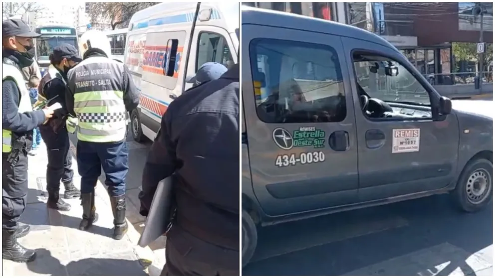 Accidente en Avenida Belgrano: un remisero chocó de frente a una mujer