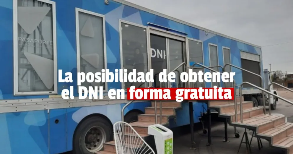 Calingasta: el camión para tramitar DNI y Pasaporte estará hasta el viernes 