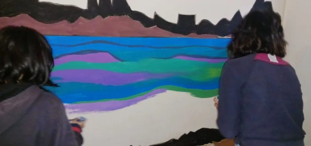 Pintaron un mural en el interior de un calabozo