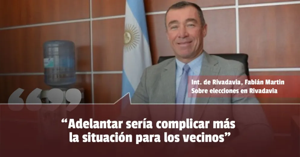 El intendente de Rivadavia descartó votar en distinta fecha que la provincia 
