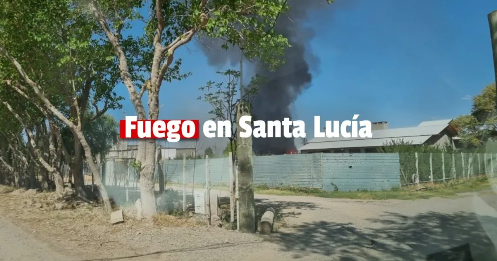Santa Lucía: un desarmadero se prende fuego y hay preocupación 