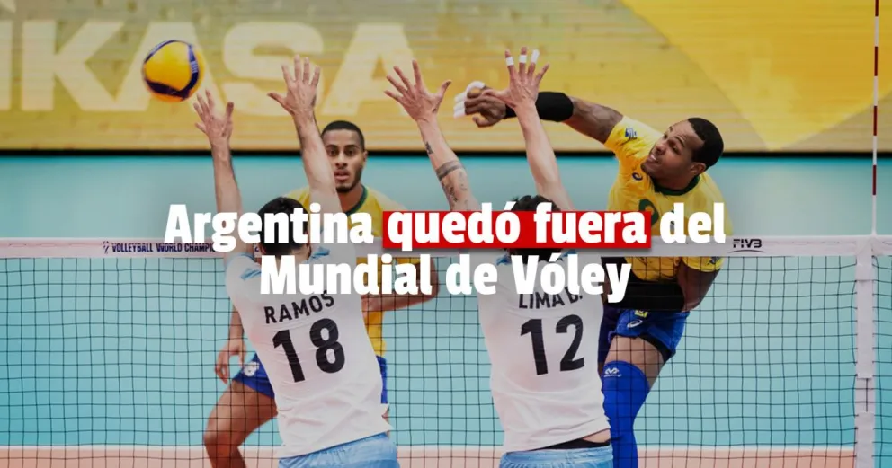 Argentina cayó con Brasil y quedó fuera del Mundial de Vóley