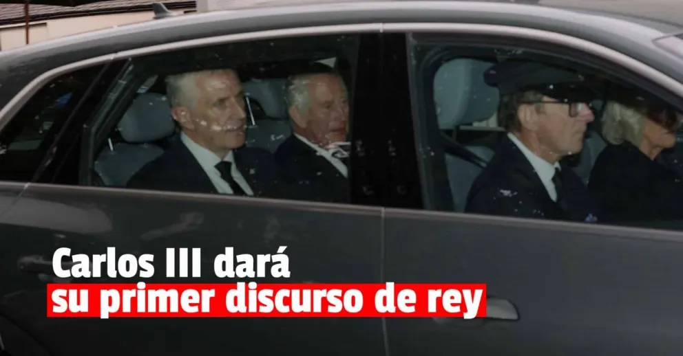Carlos III partió hacia Londres para dar su primer discurso como rey