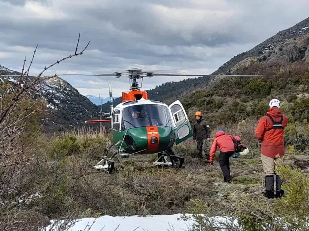 Rescatistas evacuaron a un turista del refugio Jakob