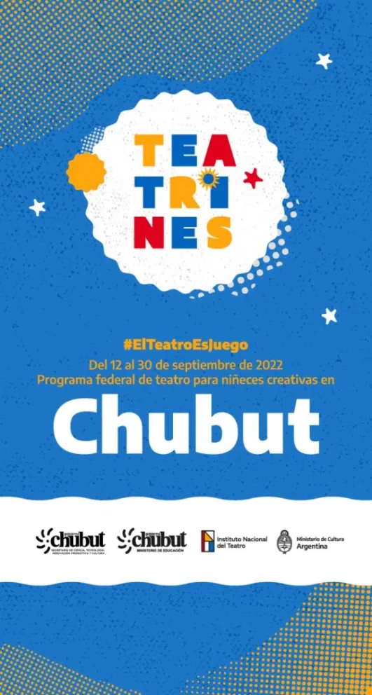 Llega a Chubut “TEATRINES - Programa Federal de Teatro para Niñeces Creativas”
