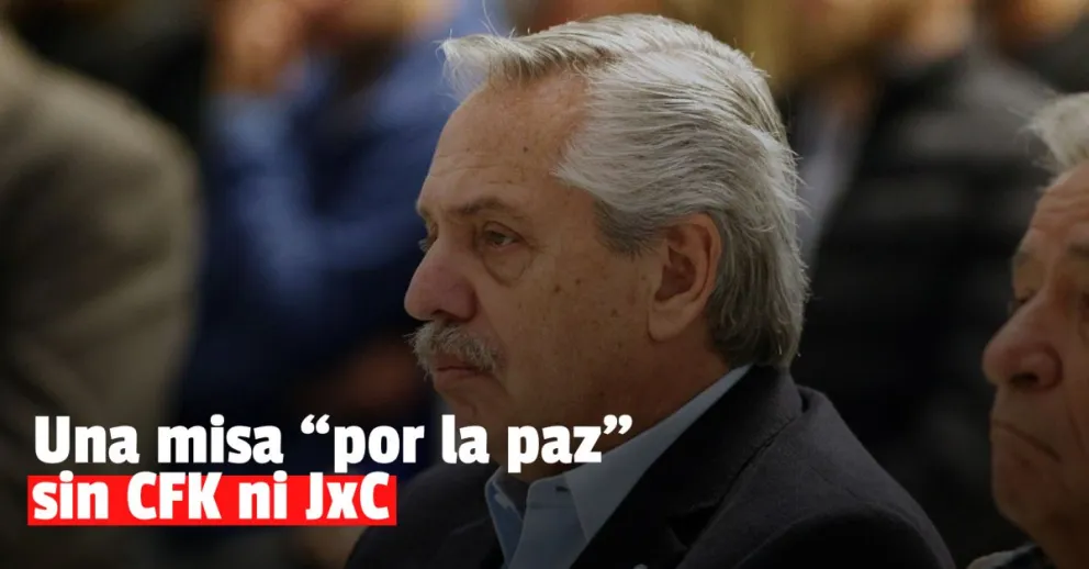 Alberto encabeza una misa "por la paz" sin CFK ni la opisición