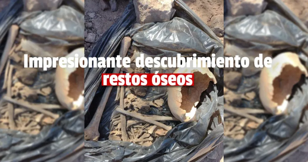 Un empleado minero descubrió restos óseos sobre la ruta 