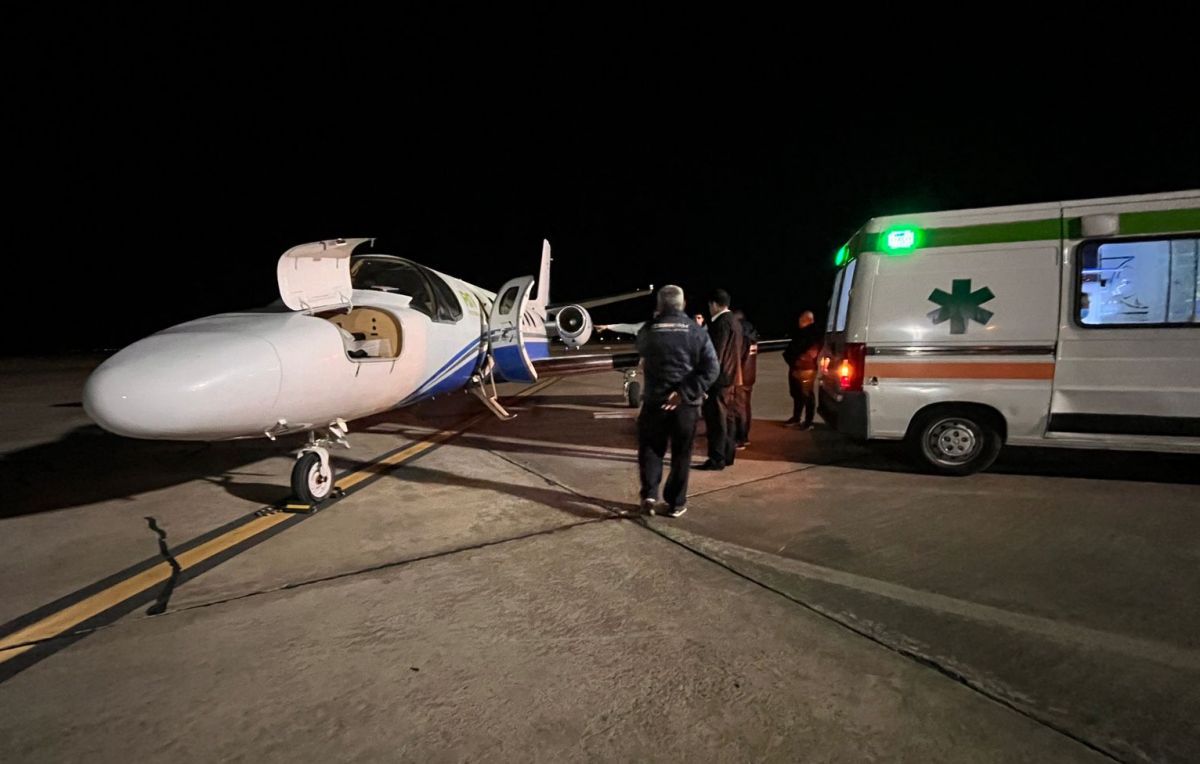 El avión sanitario realizó un nuevo traslado de emergencia