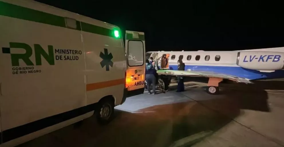 El avión sanitario realizó un nuevo traslado de emergencia.