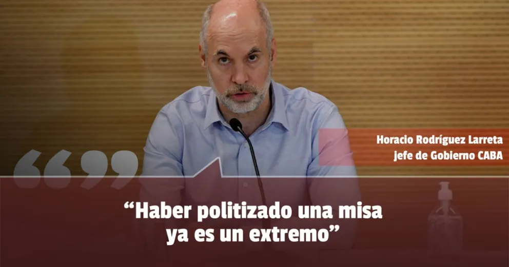 Larreta criticó fuertemente al Gobierno por la misa "por la paz"