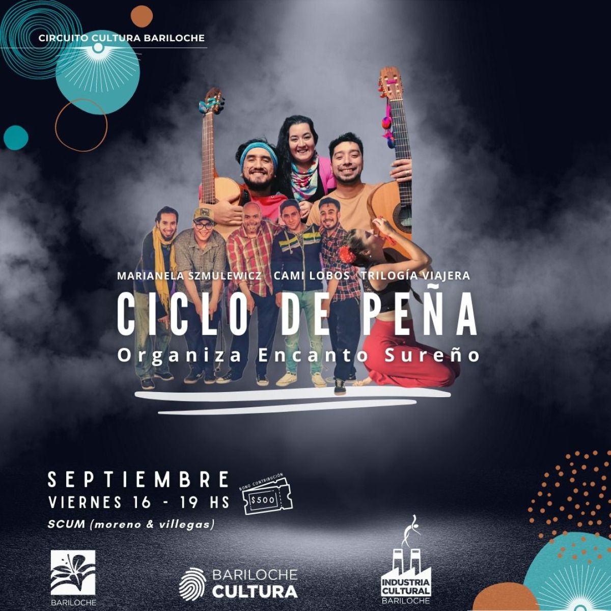 Ciclo de Peña a cargo de Encanto Sureño este viernes 16 en el SCUM
