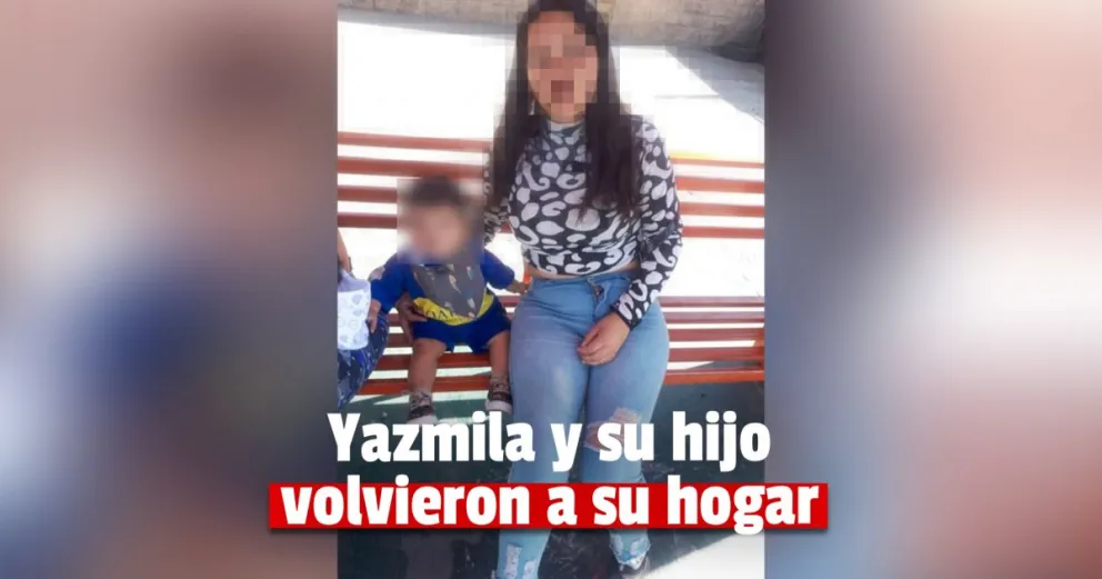 Apareció Yazmila junto a su hijo
