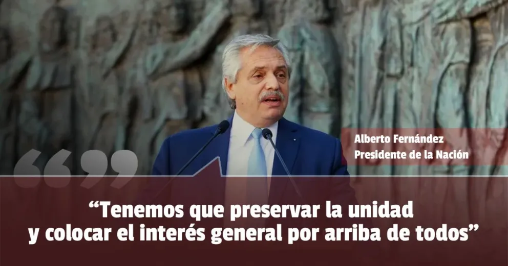 Alberto Fernández: “Tenemos que preservar la unidad y colocar el interés general por arriba de todos”
