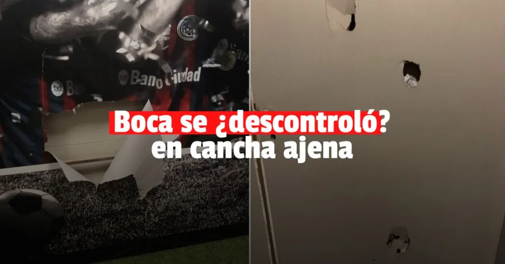El vestuario que usó Boca en el Nuevo Gasómetro quedó destrozado tras el partido