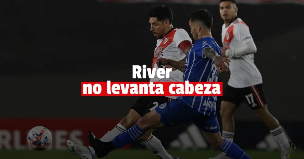 River perdió frente a Godoy Cruz y quedó lejos de la pelea