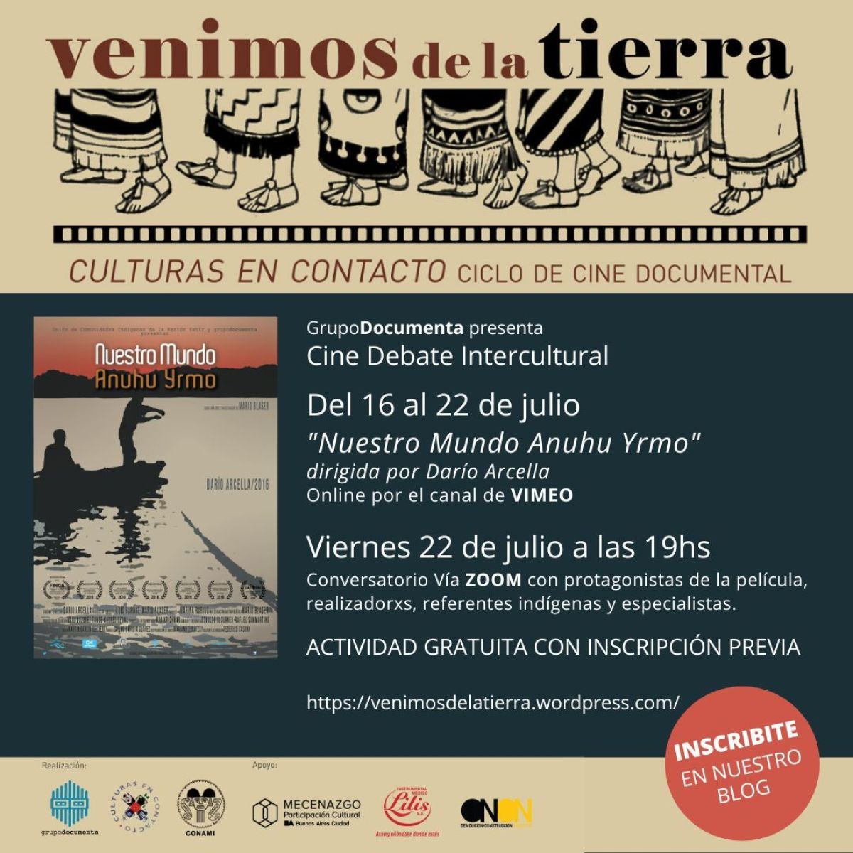 En julio continúa el ciclo “Venimos de la Tierra: Culturas en Contacto”,