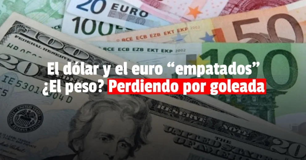 El dólar y el euro quedaron 1 a 1 por primera vez en 20 años