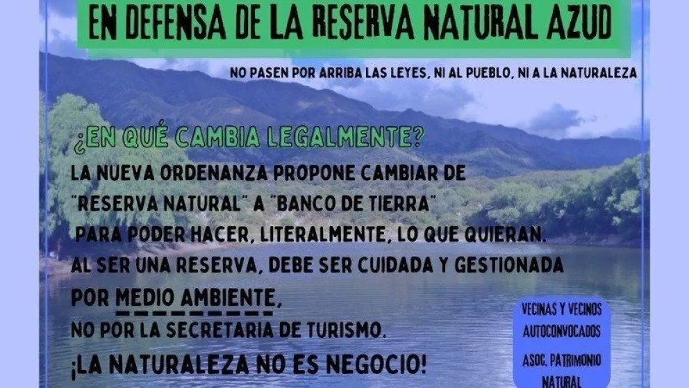 Vecinos autoconvocados se movilizan por la obra en el Azud