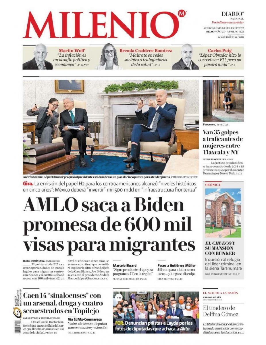 Portadas De Los Principales Diarios Nacionales De México Tus Buenas Noticias