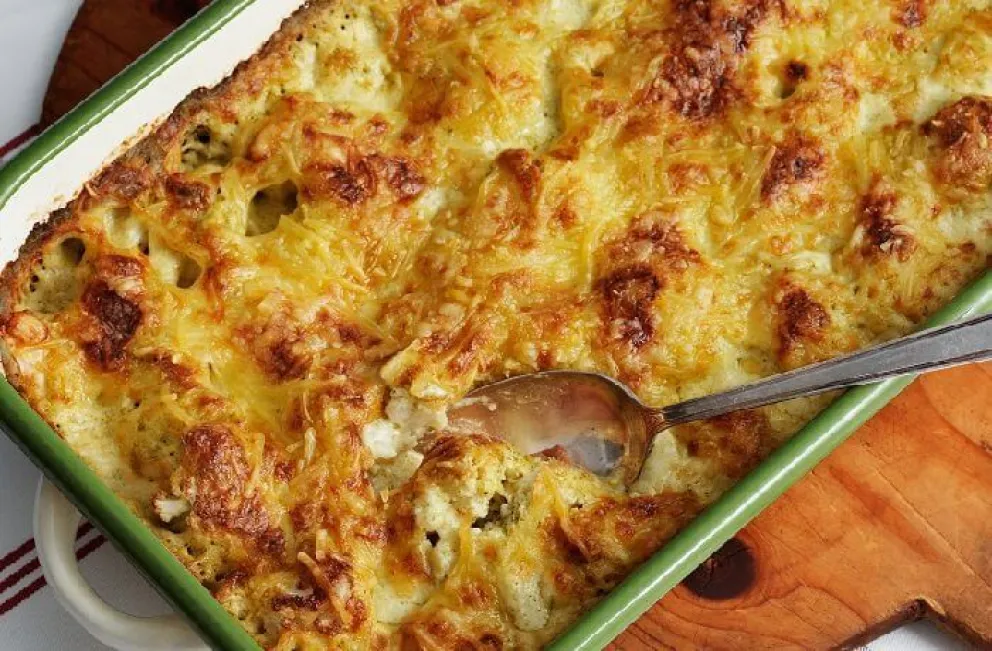 Para chuparse los dedos: budín de coliflor y queso azul 