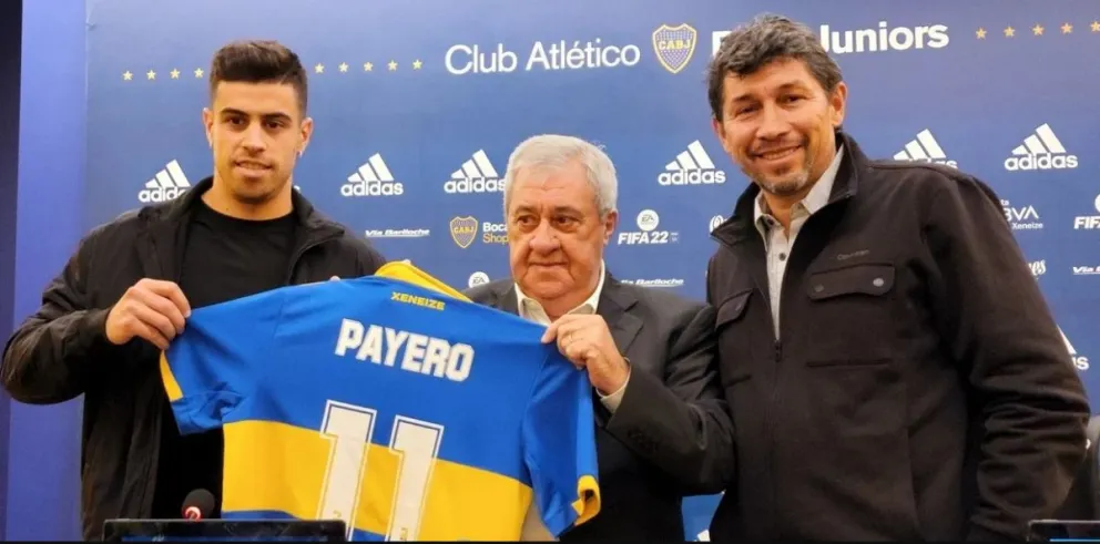 El Xeneize presentó a Payero, su primer refuerzo: "Apareció Boca y no lo dudé"