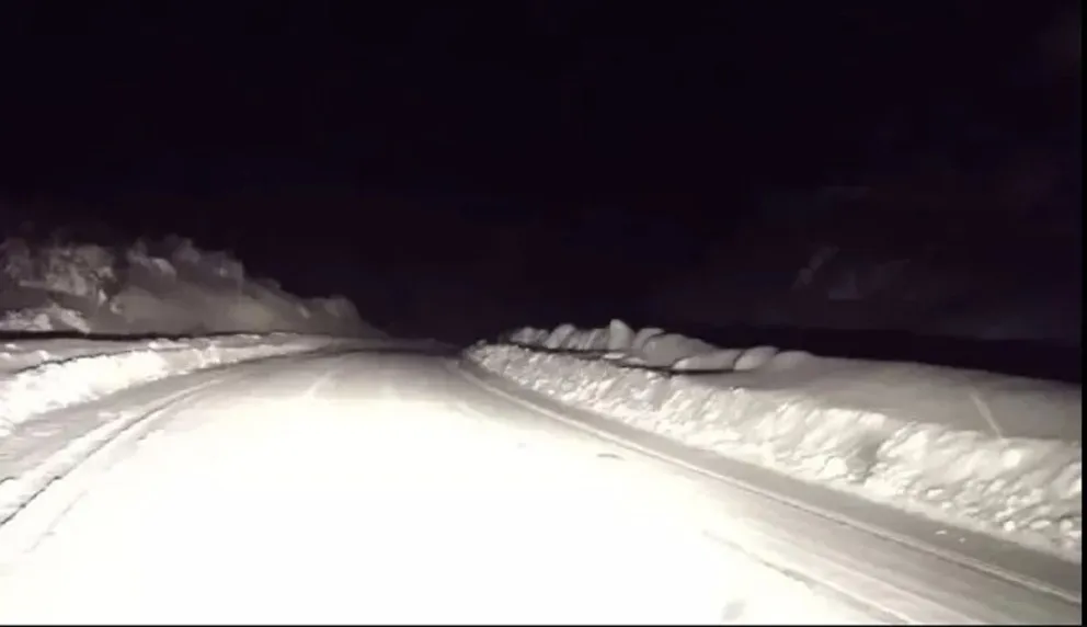 Ruta 40 Sur: Por presencia de hielo piden transitar con extrema precaución