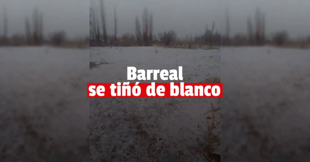 Barreal amaneció cubierto de nieve tras el ingreso del frente frío